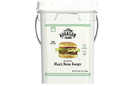 Augason Farms Gluten Free Black Bean Burger 4 Gallon Pail