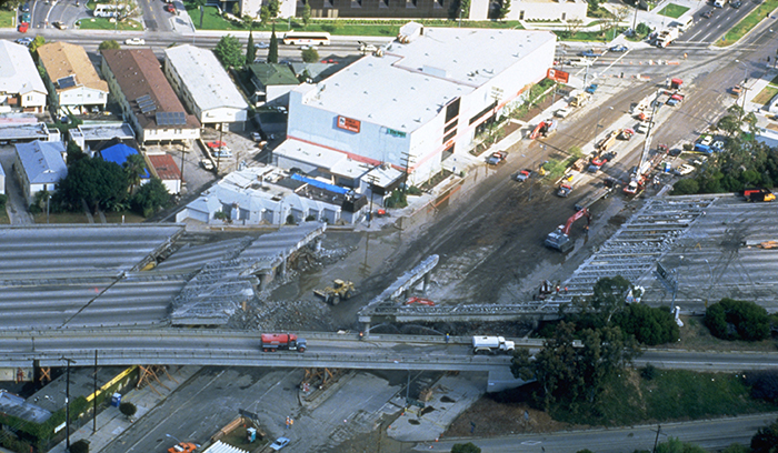 la cienega boulevard interstate 10 santa monica freeway earthquake collapse northridge 1994