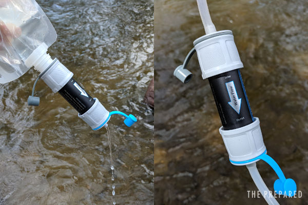 Lightweight & Portable 17.5x3.3cm lahomia Outdoor Survival Water Filter Purifier Filtration System Emergency Kit