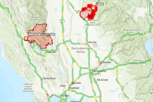 2018 CA camp fire map ESRI