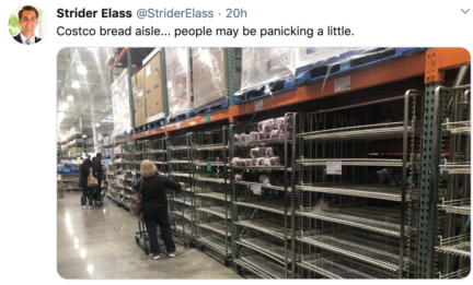 Costco bread aisle... people may be panicking a little.