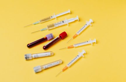 Needles and blood vials