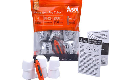 Emergency Survival Bug Out Bag Camp  Kit 5 Pack of UST Fire Starter Wet Tinder