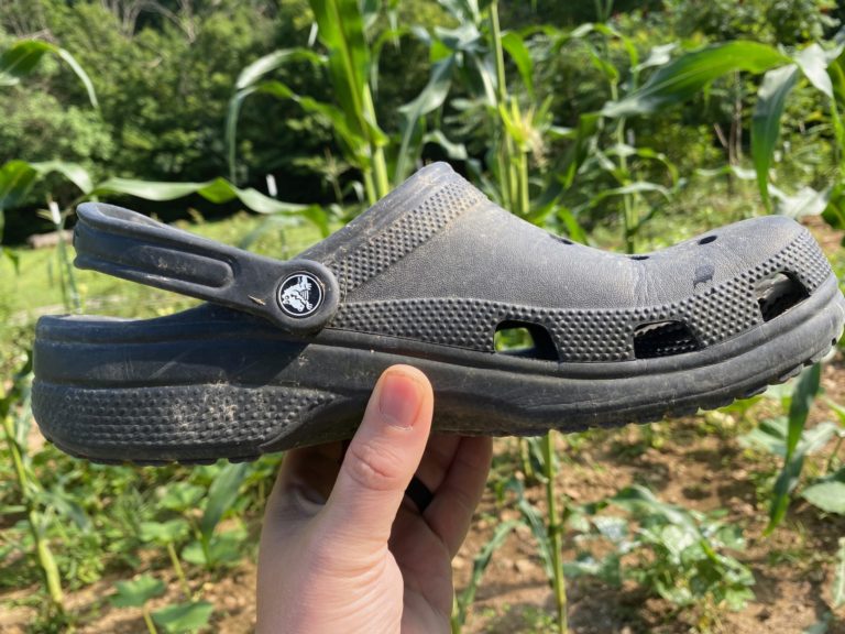 crocs with name on side