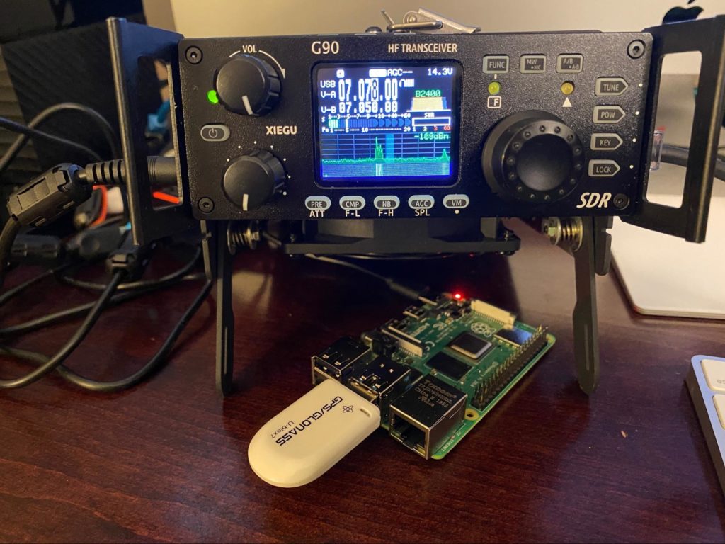 G90 with a bare-board Raspberry Pi and GPS dongle
