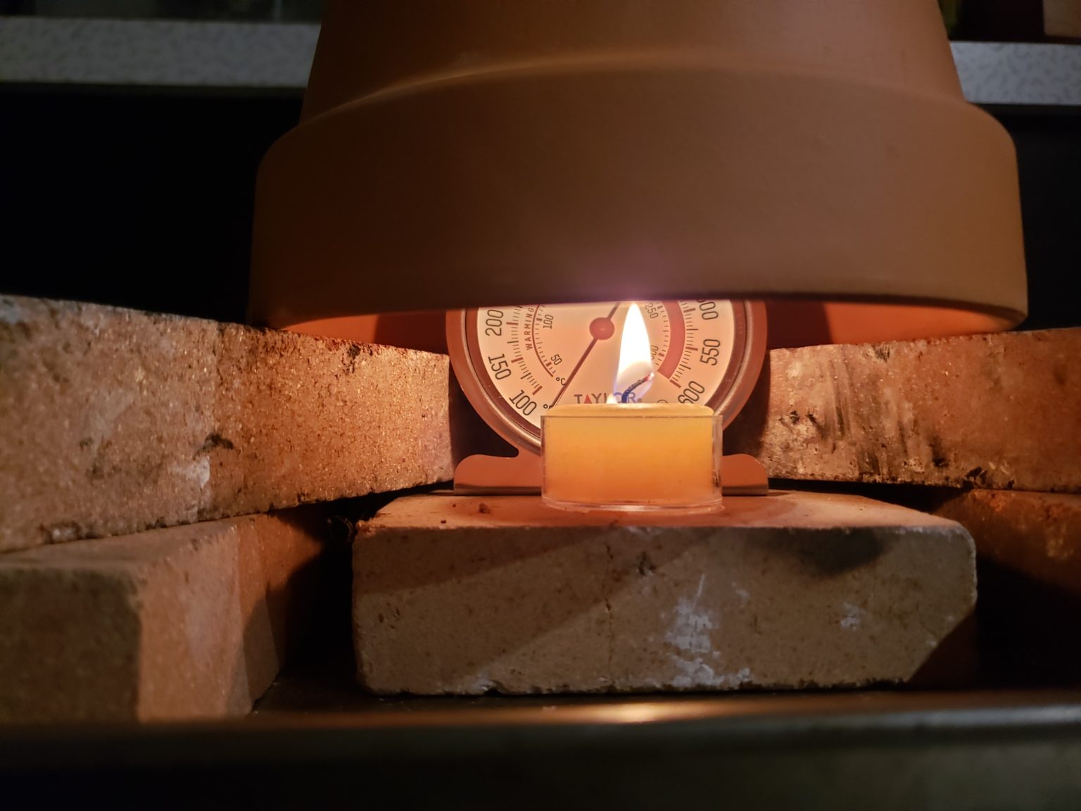 Can a flower pot and tealight candle create enough heat to save you in