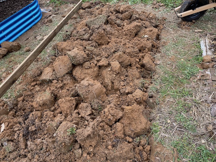 Extremely clumpy soil