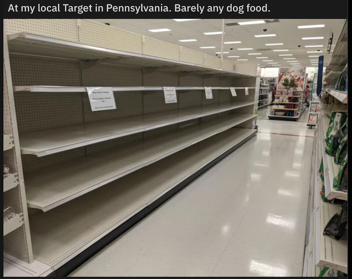 Dog food shortage at Target