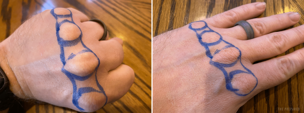 Drawing contour lines on my hand
