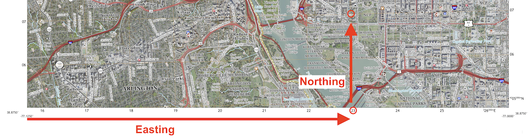 Finding the rough easting and northing location