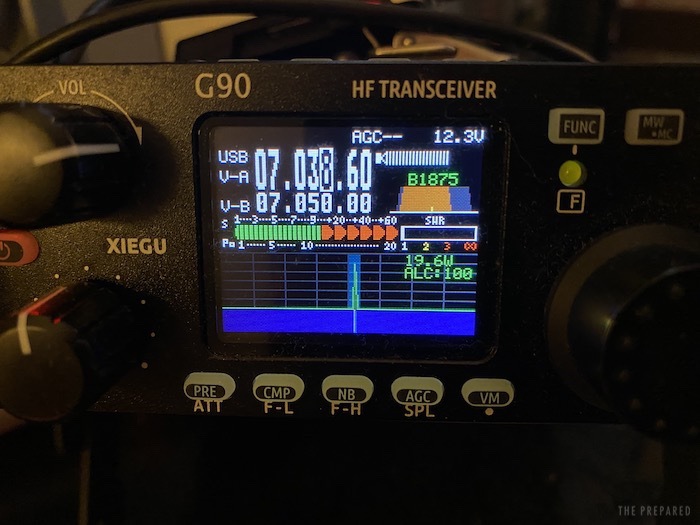 SWR during transmit at 40 meters