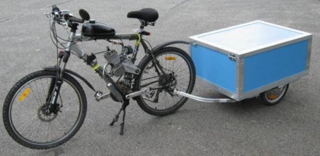 Transport motorised bike and trailer (Large)